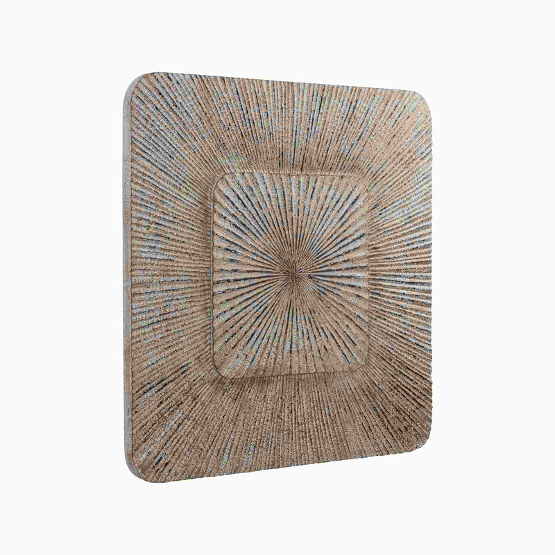 PTMD Wandpaneel Dishita - 90x3x90 cm - MDF - Creme