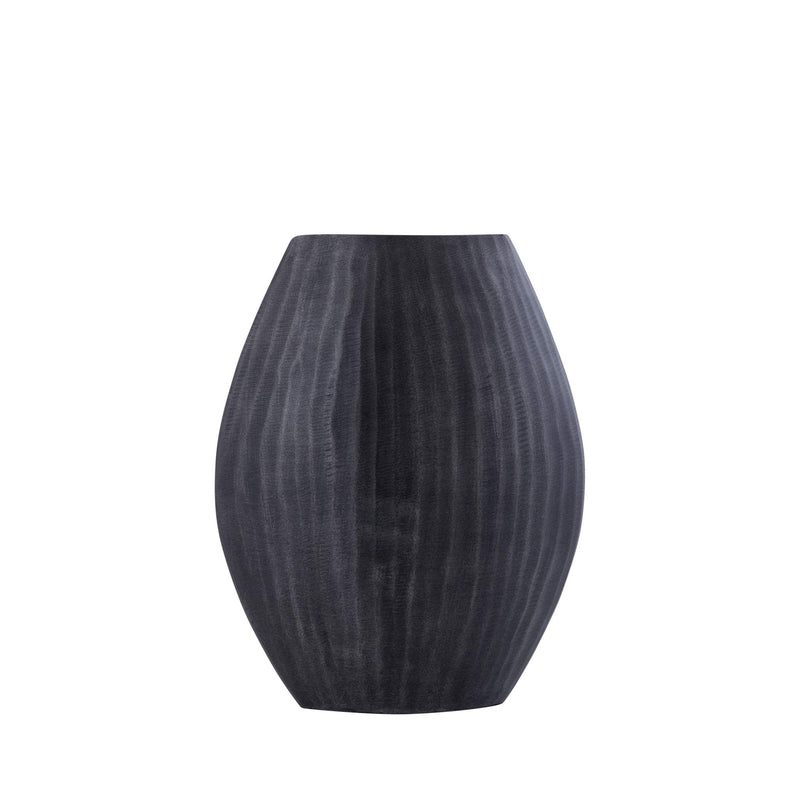 PTMD Bloempot Jowad - 25x11x31 cm - Aluminium - Grijs