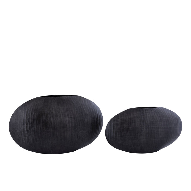 PTMD Bloempot Jowad - 45x12x26 cm - Aluminium - Grijs