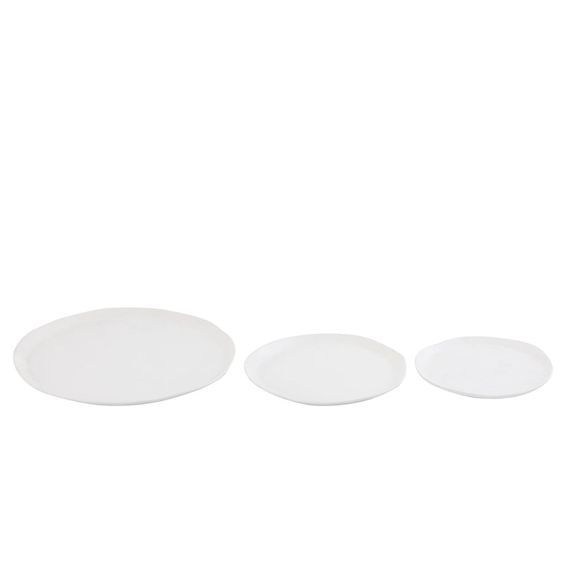 PTMD Schaal Elzye - 30x30x2 cm - Aluminium - Creme