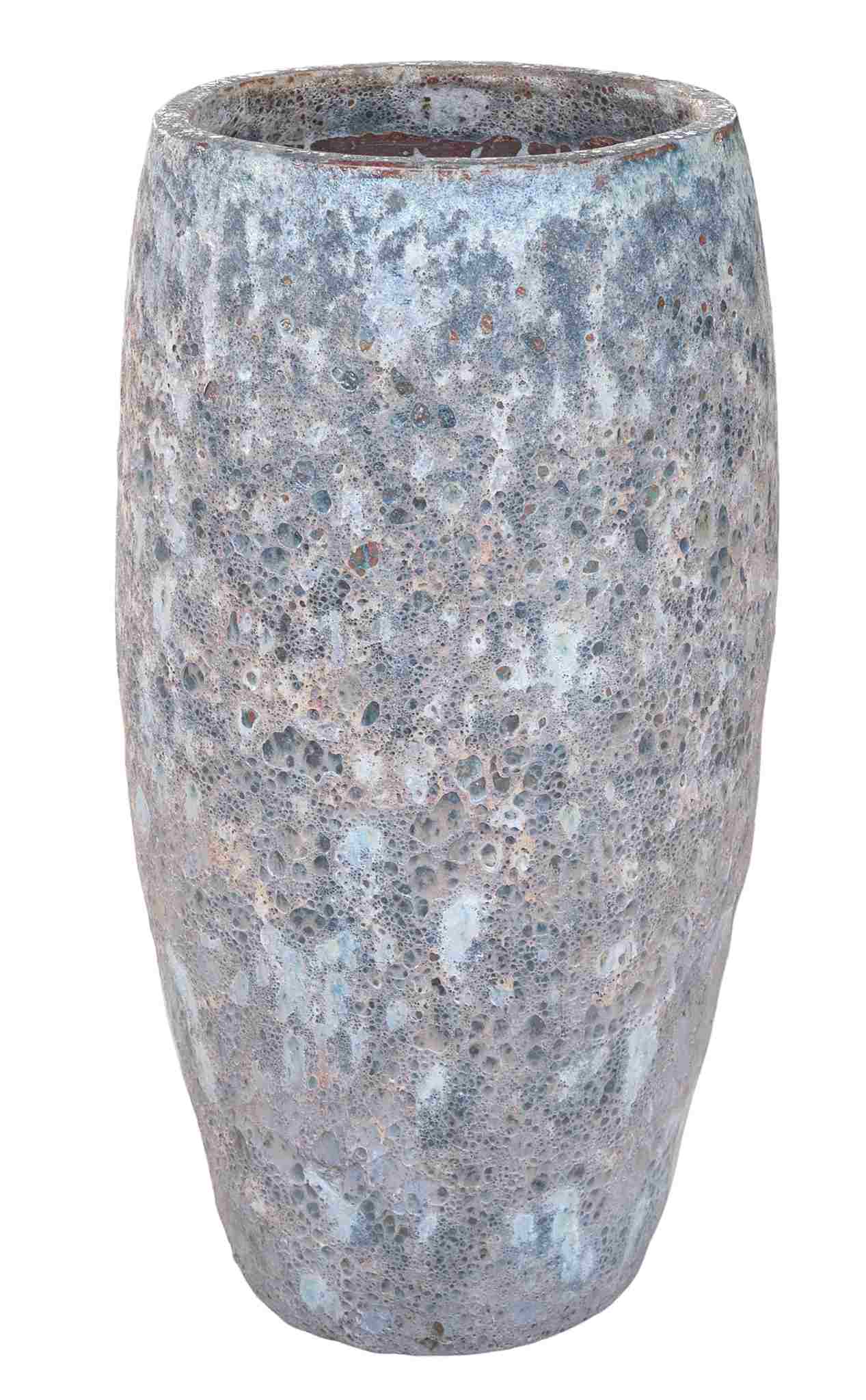 PTMD Bloempot Rachyl - 45x45x90 cm - Keramiek - Creme- Set van 2