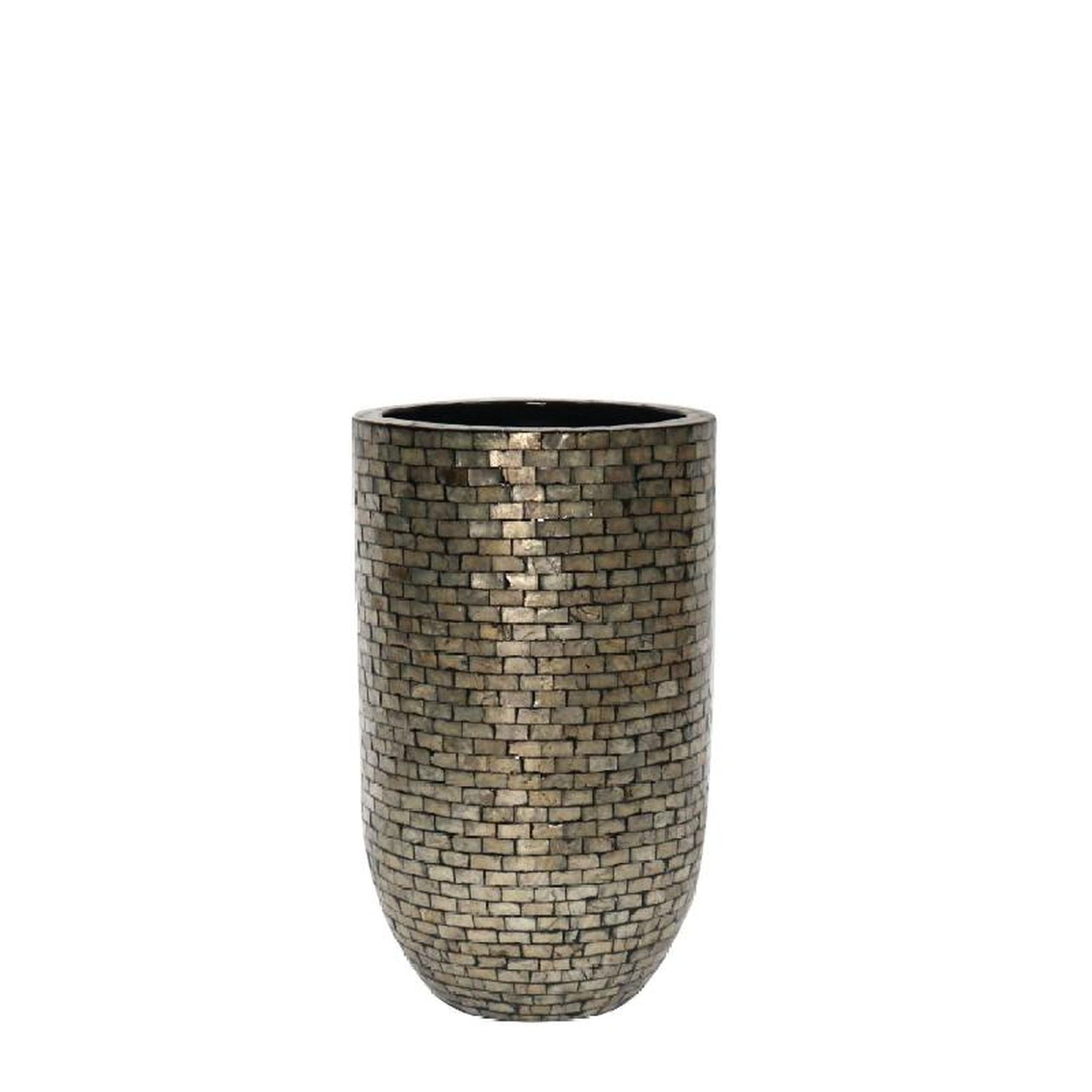 PTMD Bloempot Adrija - 40x40x70 cm - Polyester - Chamagne