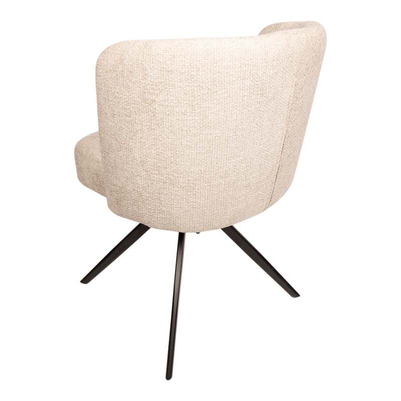 PTMD Eetkamerstoel Odin - 67x67x85 cm - Textiel - Beige