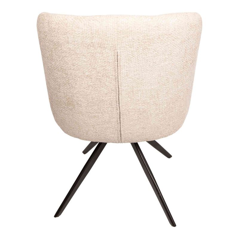PTMD Eetkamerstoel Odin - 67x67x85 cm - Textiel - Beige
