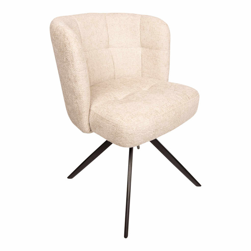 PTMD Eetkamerstoel Odin - 67x67x85 cm - Textiel - Beige