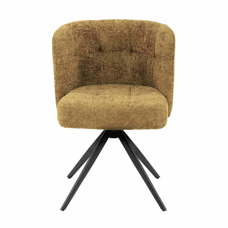 PTMD Eetkamerstoel Odin - 67x67x85 cm - Textiel - Groen