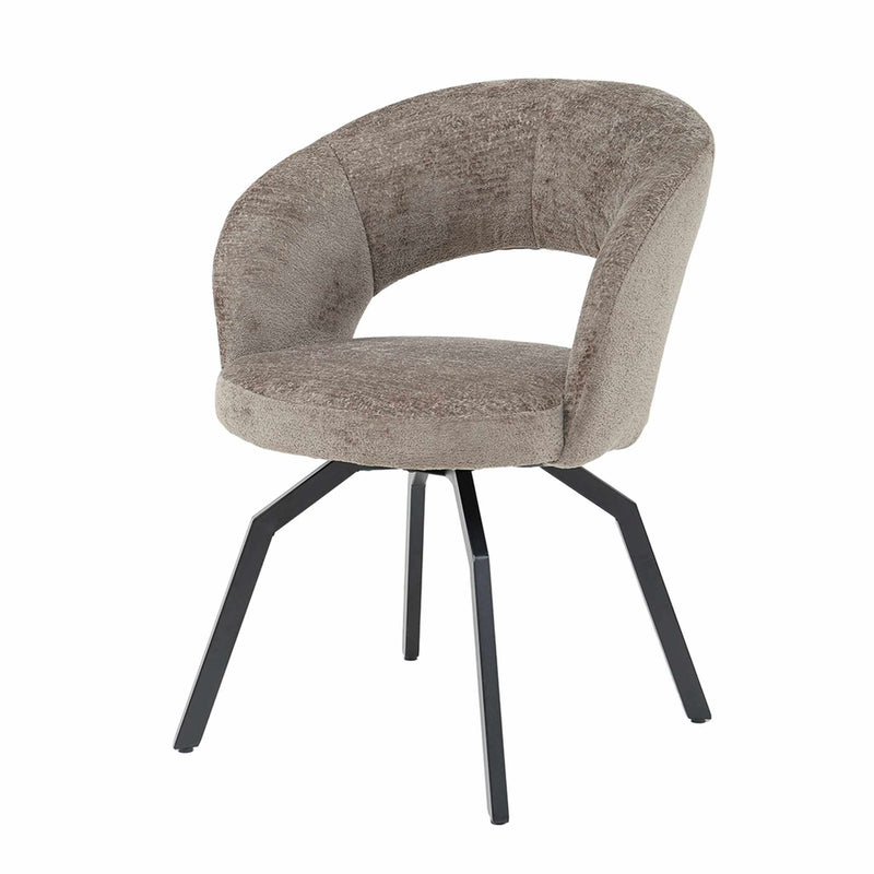 PTMD Eetkamerstoel Aranea - 63x62x81 cm - Textiel - Bruin