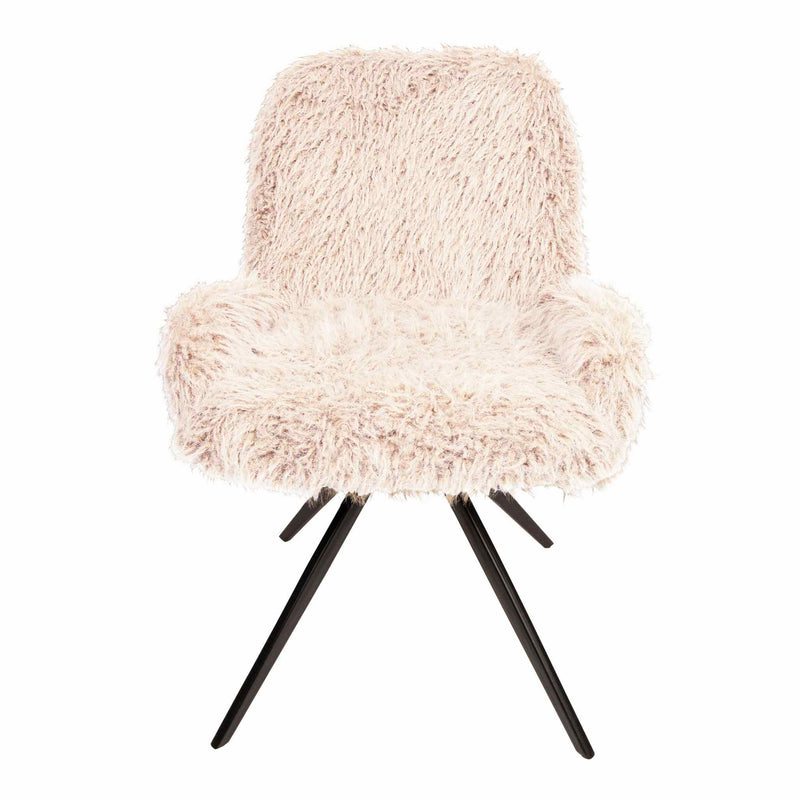 PTMD Barkruk Leander - 58x53x83 cm - Textiel - Hair Beige