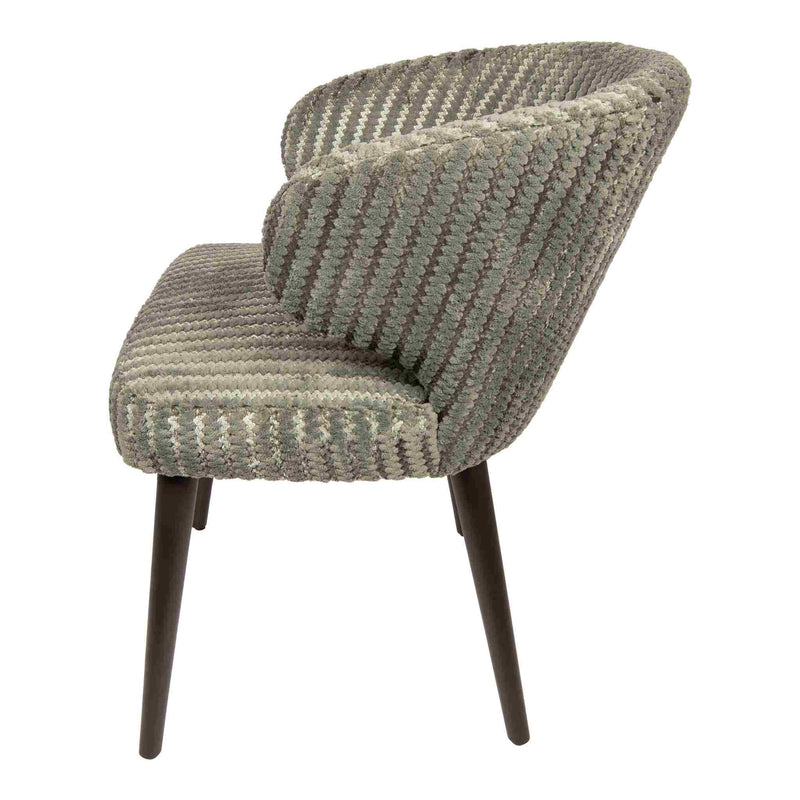 PTMD Eetkamerstoel Fiori - 57x56x80 cm - Textiel - Groen