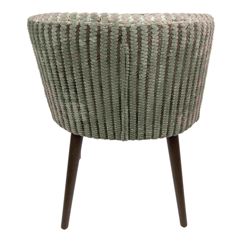 PTMD Eetkamerstoel Fiori - 57x56x80 cm - Textiel - Groen