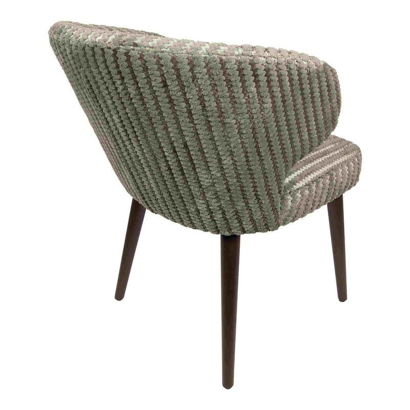 PTMD Eetkamerstoel Fiori - 57x56x80 cm - Textiel - Groen