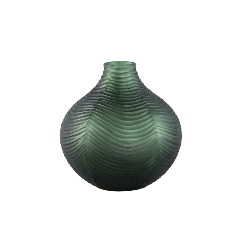 PTMD Vaas Elichi - 23x23x23 cm - Glas - Groen