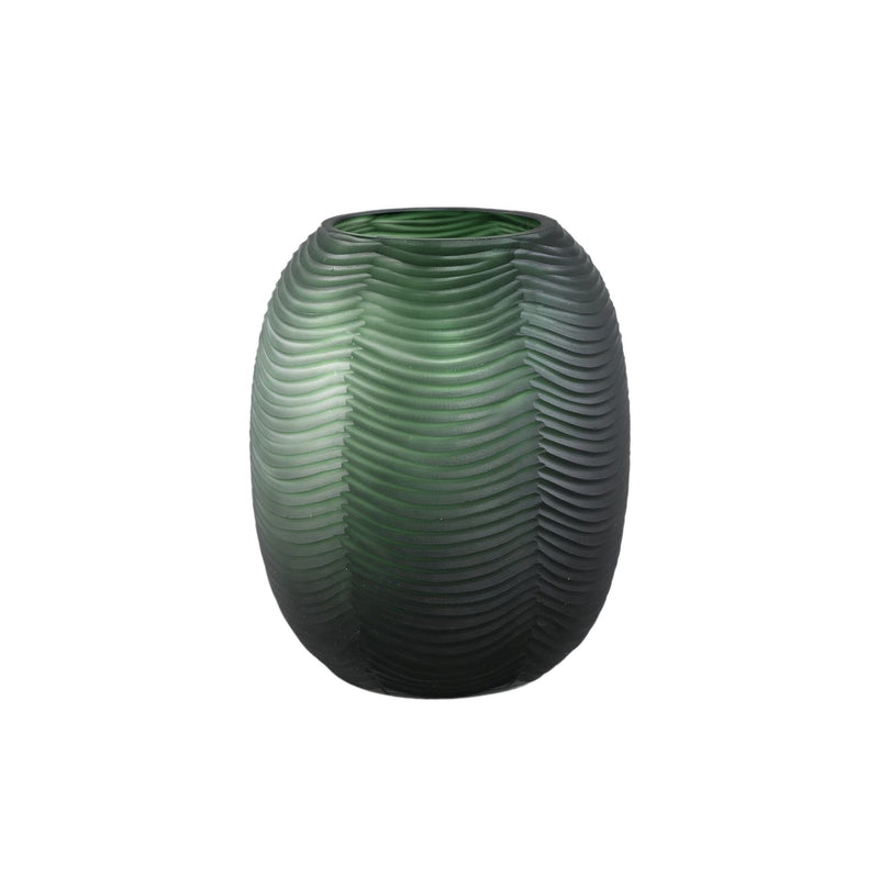 PTMD Vaas Elichi - 20x20x25 cm - Glas - Groen