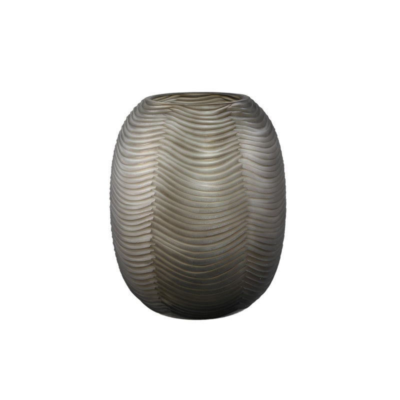 PTMD Vaas Elichi - 20x20x25 cm - Glas - Bruin