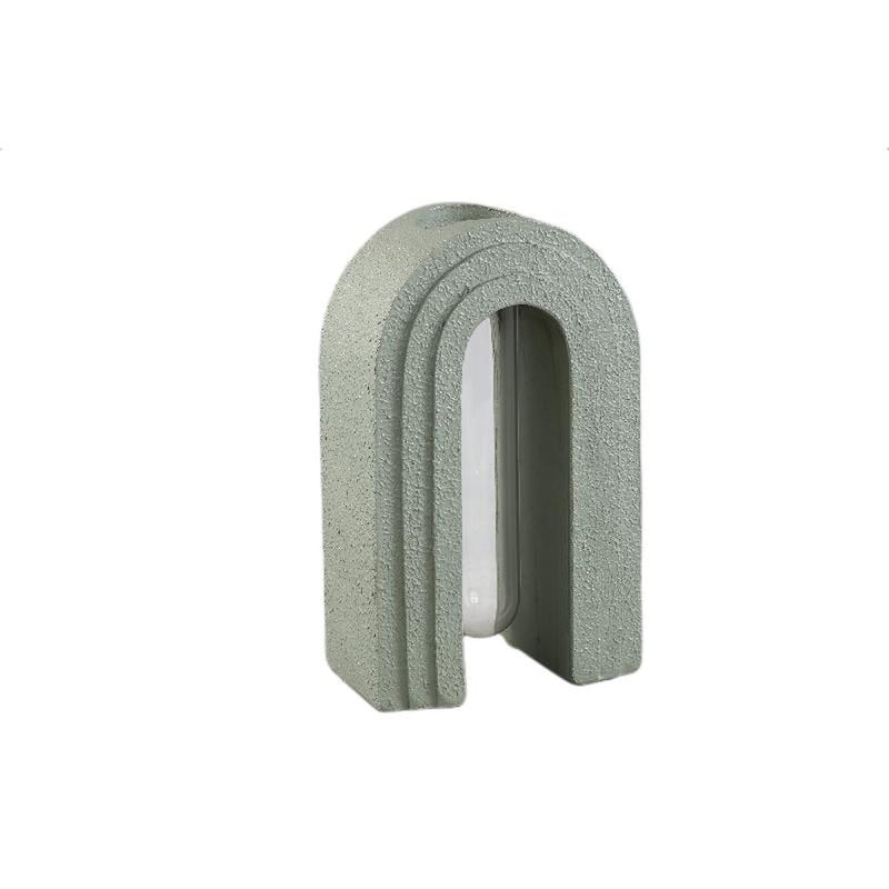 PTMD Vaas Abigail - 15x9x25 cm - Glas - Groen