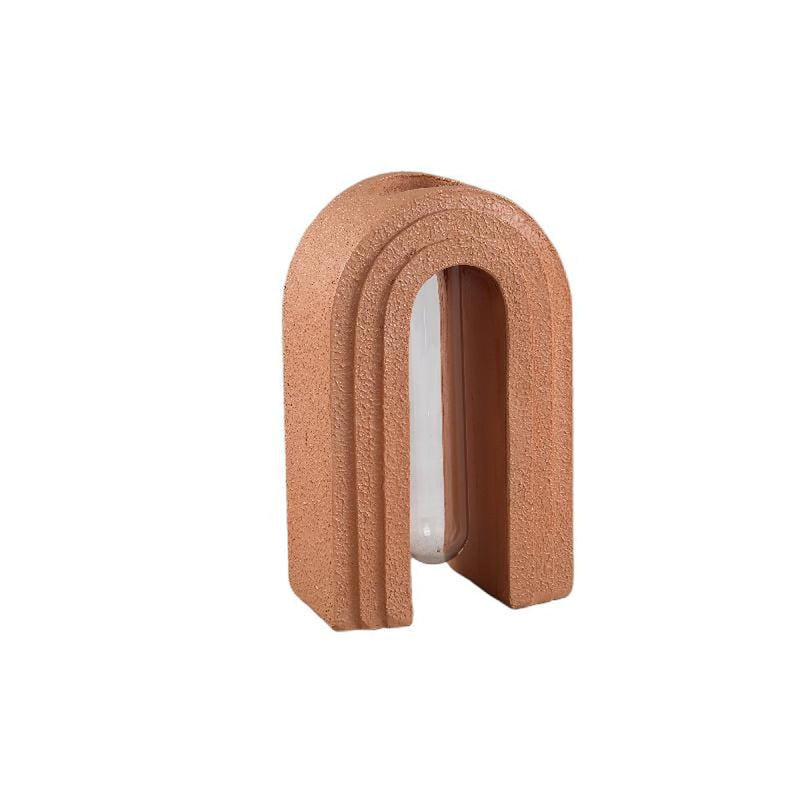 PTMD Vaas Abigail - 15x9x25 cm - Glas - Roest
