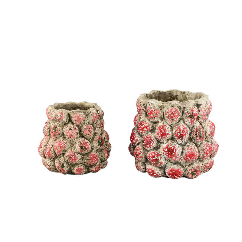 PTMD Bloempot Fruitsy - 25x25x23 cm - Terracotta - Rood