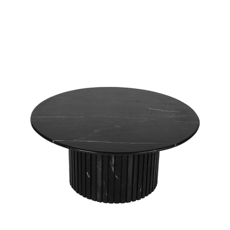PTMD Salontafel Neelim - 91x91x41 cm - Marmer - Zwart