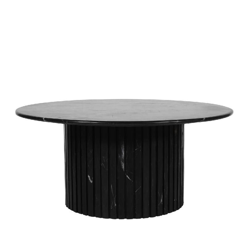 PTMD Salontafel Neelim - 91x91x41 cm - Marmer - Zwart