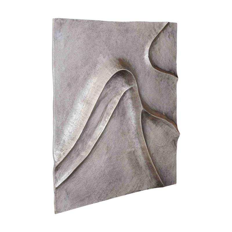 PTMD Wandpaneel Gihan - 70x5x70 cm - Aluminium - Zilver