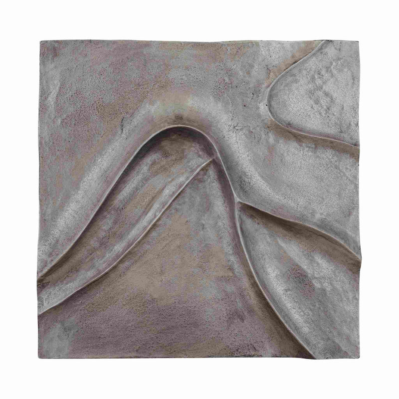 PTMD Wandpaneel Gihan - 70x5x70 cm - Aluminium - Zilver