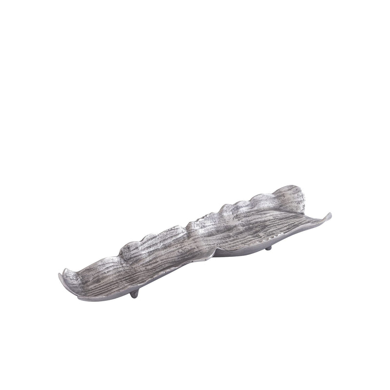 PTMD Schaal Lukne - 56x15x4 cm - Aluminium - Zilver