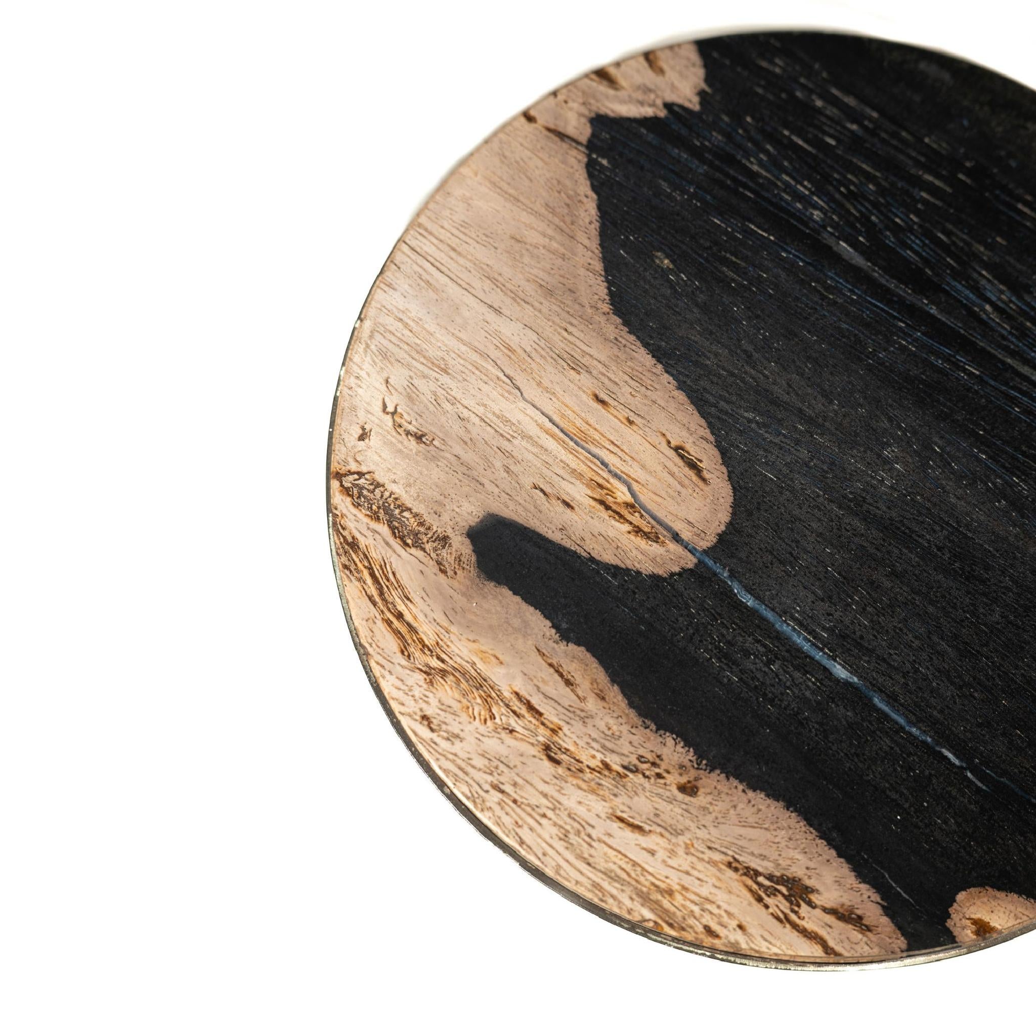 PTMD Bijzettafel Mody - 21x21x64 cm - Hout - Zwart