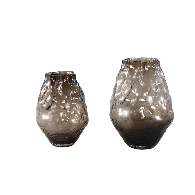 PTMD Vaas Narin - 24x24x31 cm - Glas - Bruin