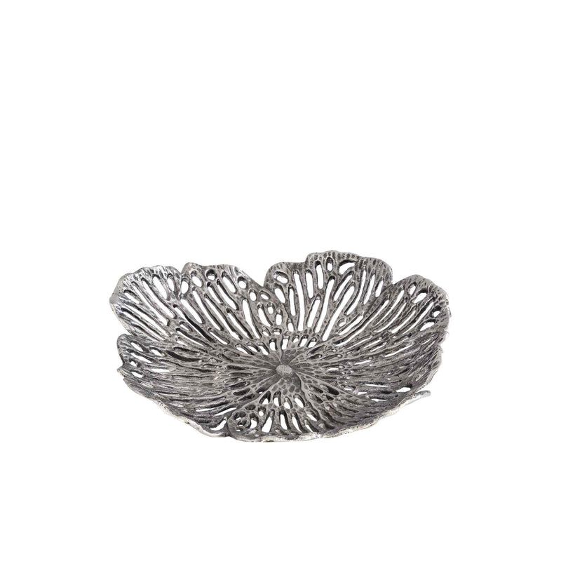 PTMD Schaal Ryhann - 38x37x8 cm - Aluminium - Zilver