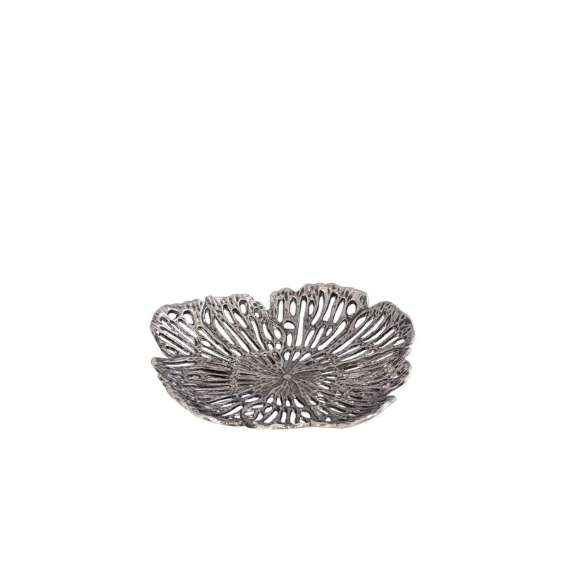 PTMD Schaal Ryhann - 31x30x6 cm - Aluminium - Zilver
