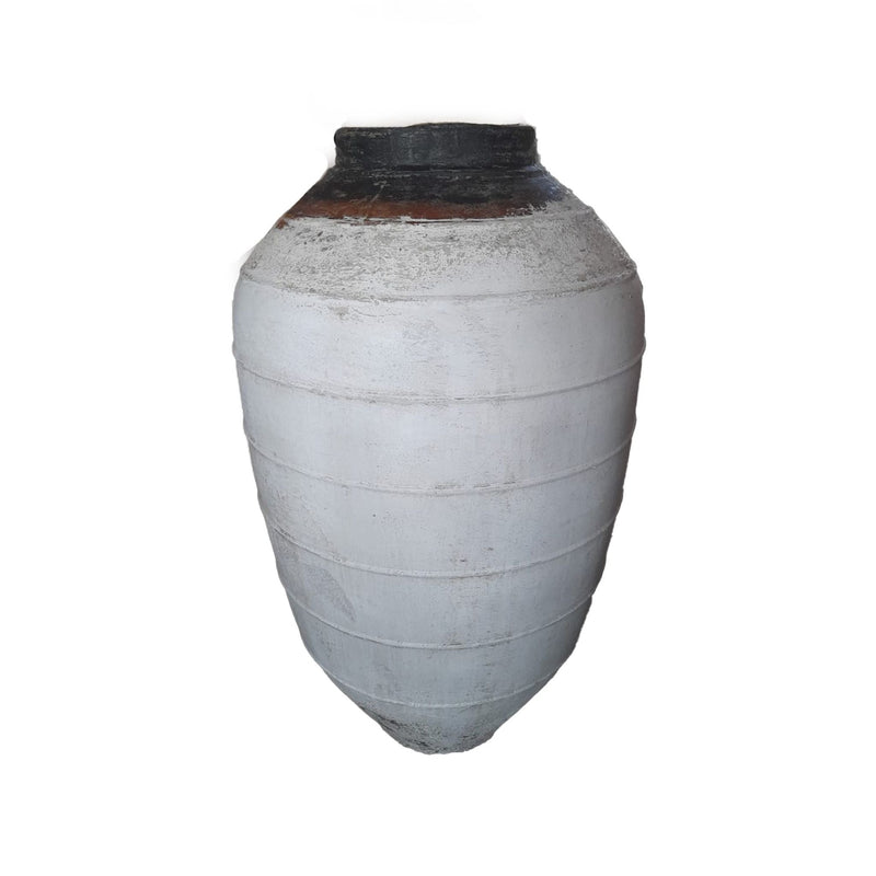 PTMD Bloempot Jinsu - 60x60x100 cm - Cement - Wit