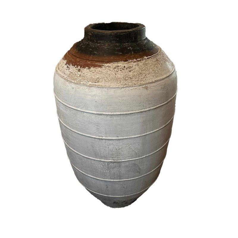 PTMD Bloempot Jinsu - 60x60x100 cm - Cement - Wit