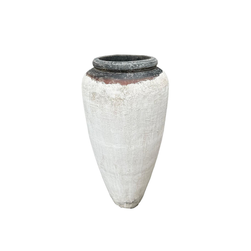 PTMD Bloempot Kajetan - 55x55x100 cm - Cement - Wit