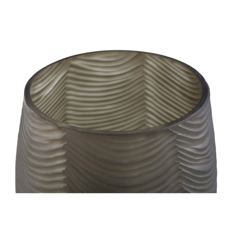 PTMD Vaas Elichi - 20x20x20 cm - Glas - Bruin