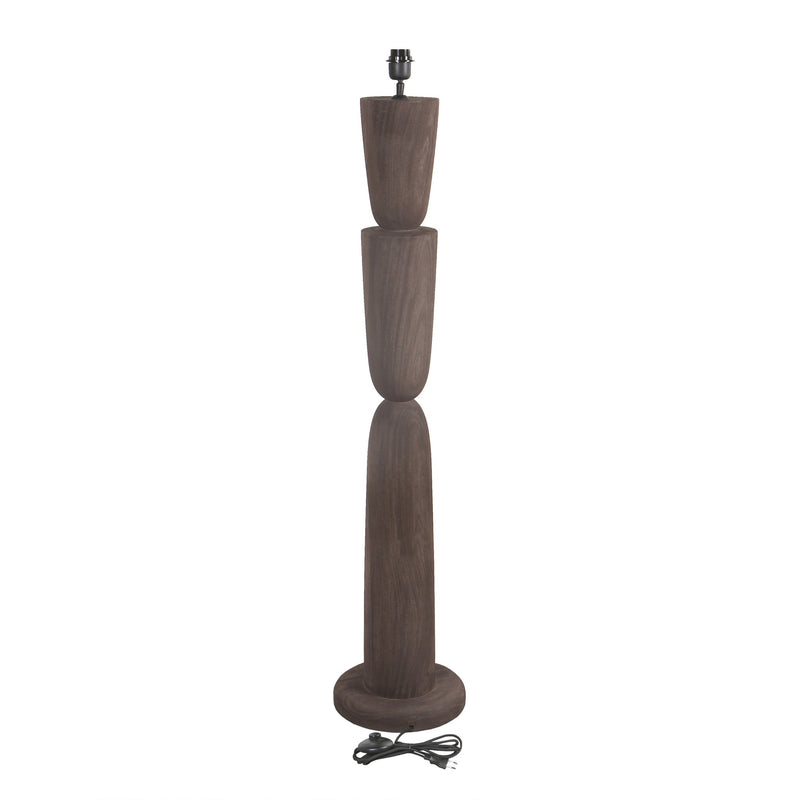 PTMD Staande Lamp Lorinne - 29x29x125 cm - Hout - Bruin