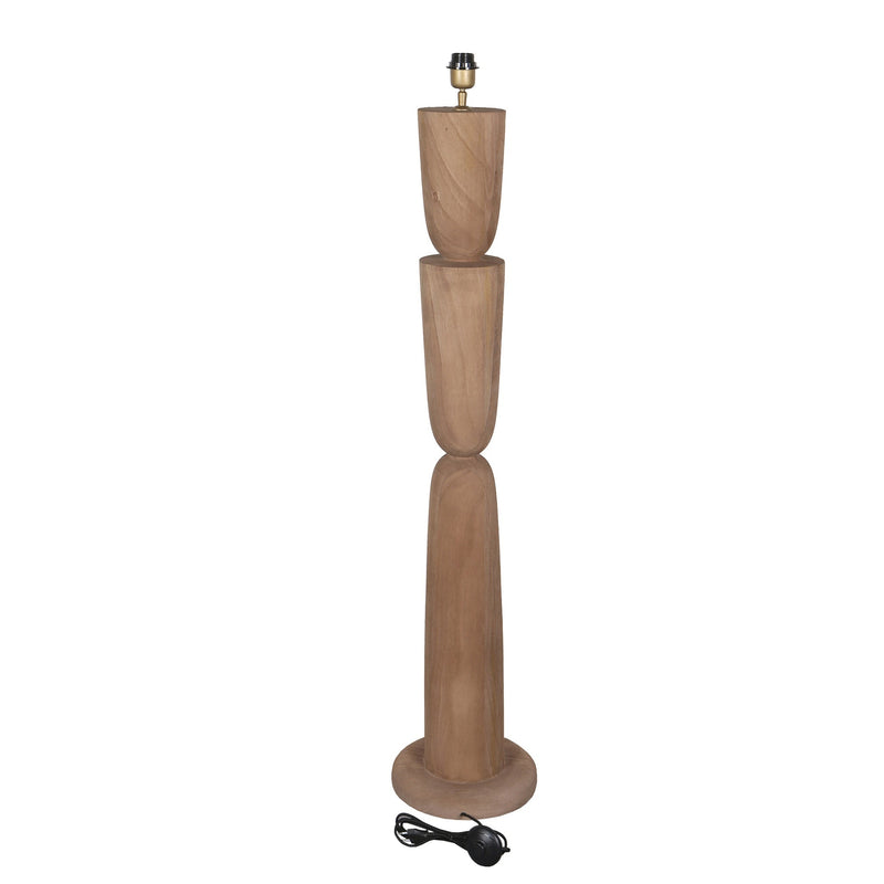 PTMD Staande Lamp Lorinne - 29x29x125 cm - Hout - Naturel