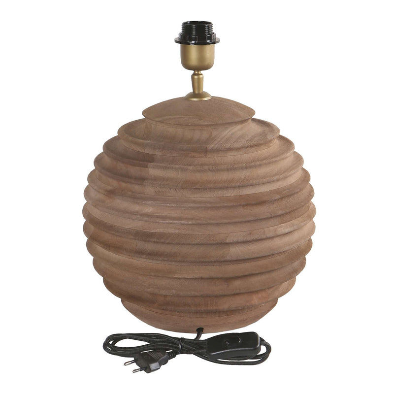 PTMD Tafellamp Roven - 29x29x28 cm - Hout - Naturel