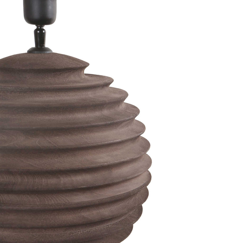 PTMD Tafellamp Roven - 29x29x28 cm - Hout - Bruin