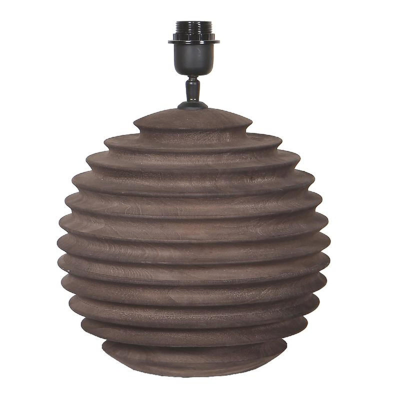 PTMD Tafellamp Roven - 29x29x28 cm - Hout - Bruin