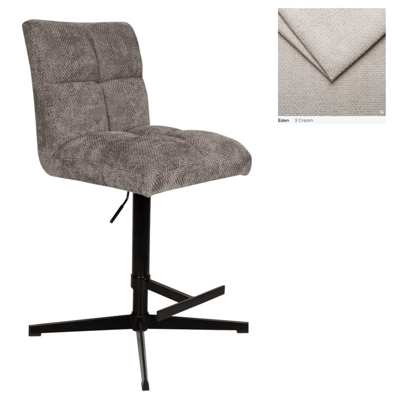 PTMD Barkruk Milan - 58x45x118 cm - Metal - Creme