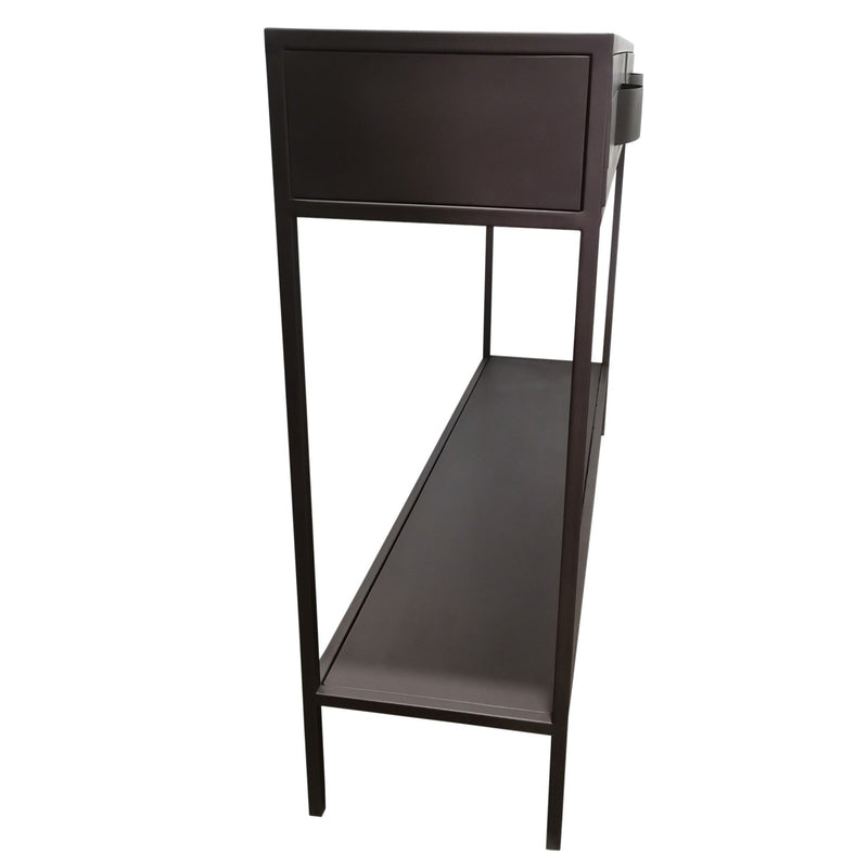 PTMD Sidetable Acalia - 120x30x81 cm - Metaal - Bruin