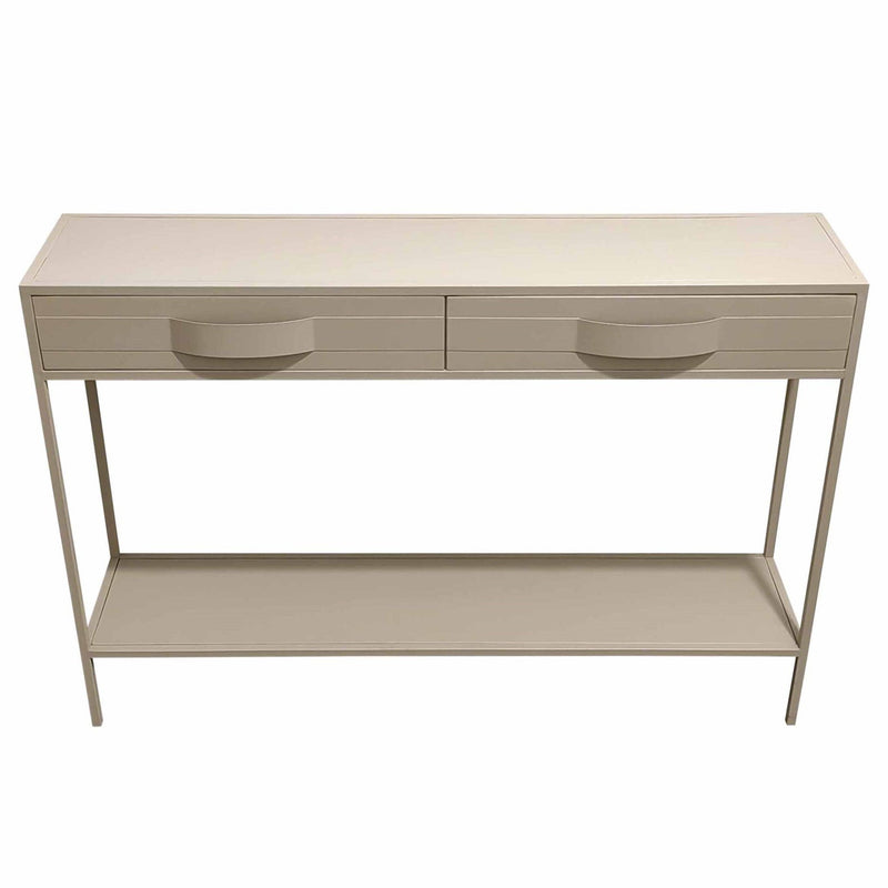 PTMD Sidetable Acalia - 120x30x81 cm - Metaal - Roze