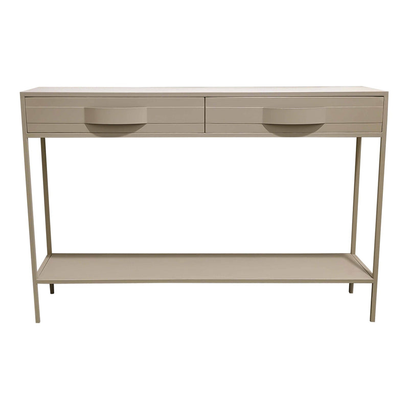 PTMD Sidetable Acalia - 120x30x81 cm - Metaal - Roze