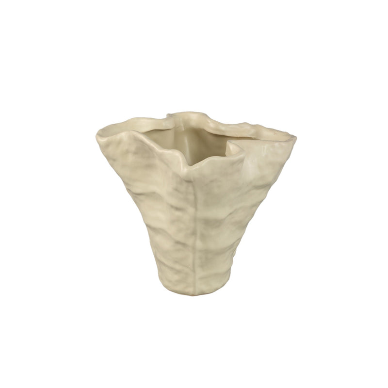 PTMD Bloempot Reff - 25x23x21 cm - Keramiek - Creme