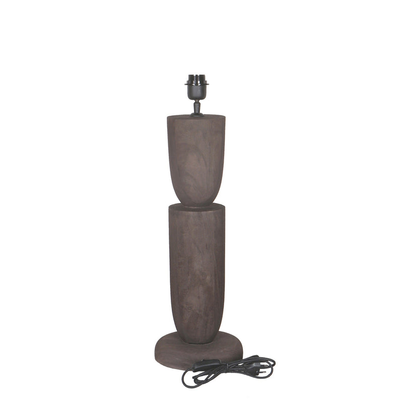 PTMD Tafellamp Lorinne 1 - 20x20x55 cm - Hout - Bruin