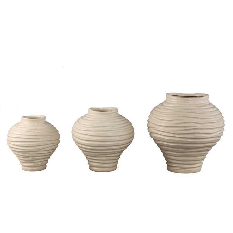 PTMD Vaas Mickie - 26x26x26 cm - Keramiek - Beige