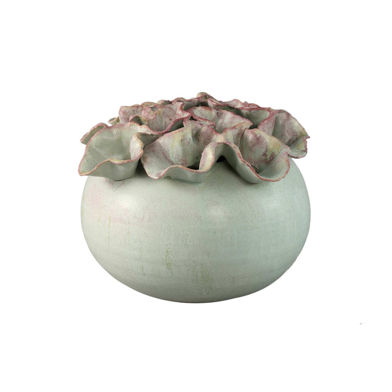 PTMD Vaas Jullia - 26x26x21 cm - Keramiek - Groen