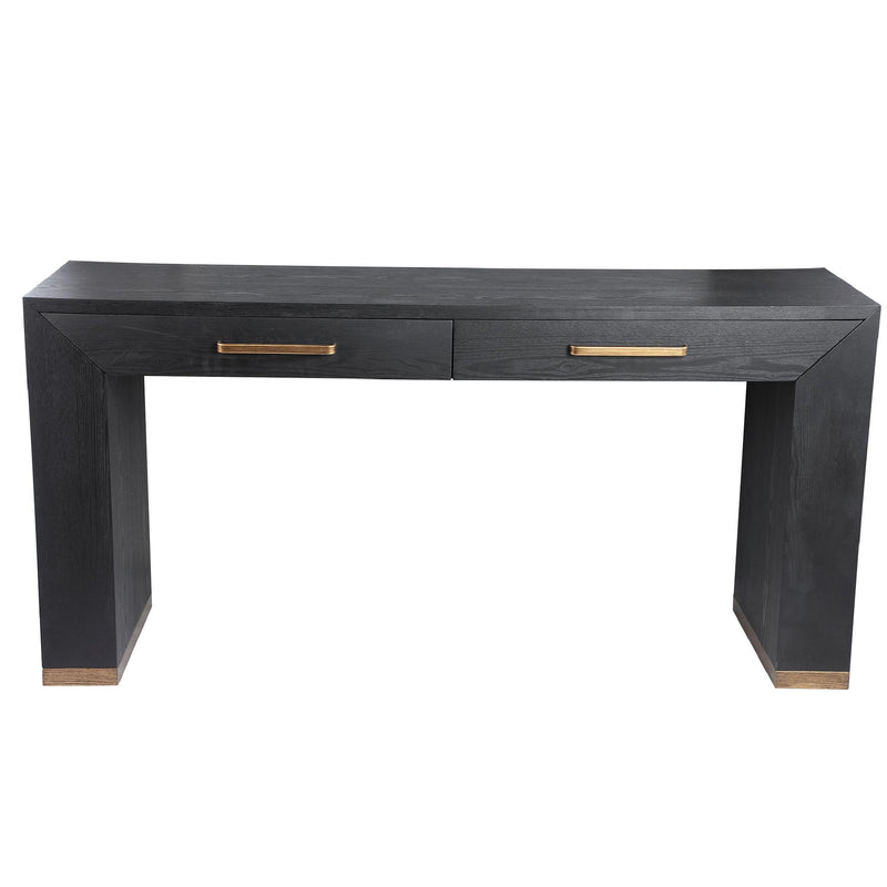 PTMD Bijzettafel Tiess - 165x45x81 cm - Hout - Zwart