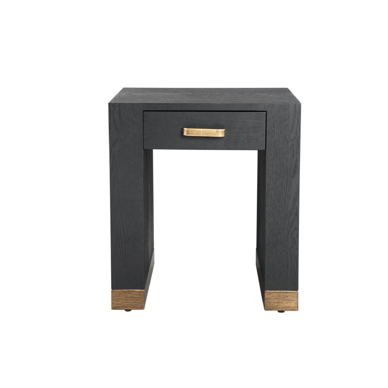 PTMD Bijzettafel Tiess - 45x45x50 cm - Hout - Zwart