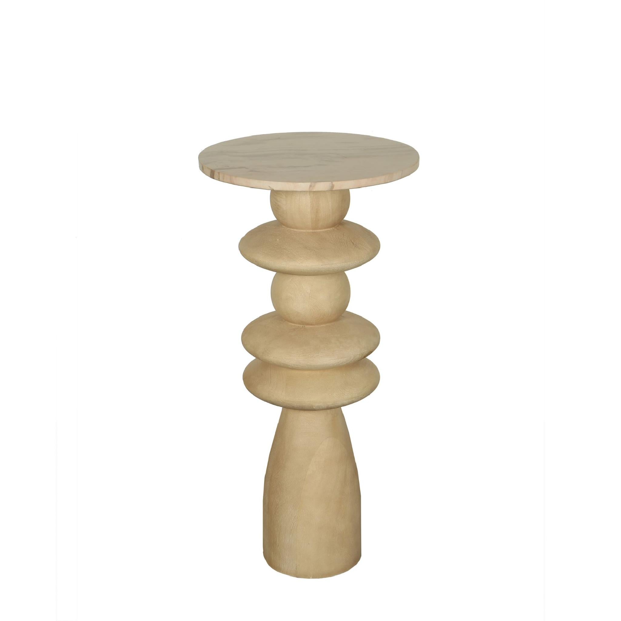 PTMD Bijzettafel Callain - 40x40x80 cm - Hout - Naturel
